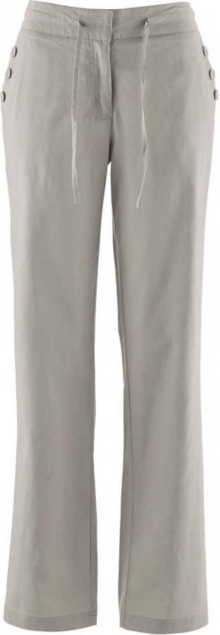 bonprix Broek met linnen en comfortband, flared