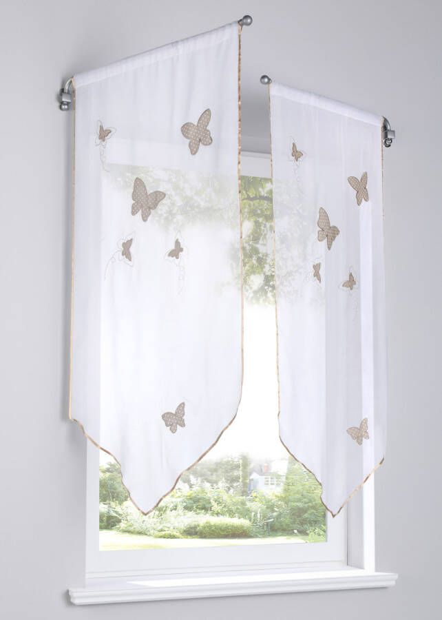 bpc living bonprix collection Paneelval met vlinders (1 stuk), wit/ecru, 100% polyester
