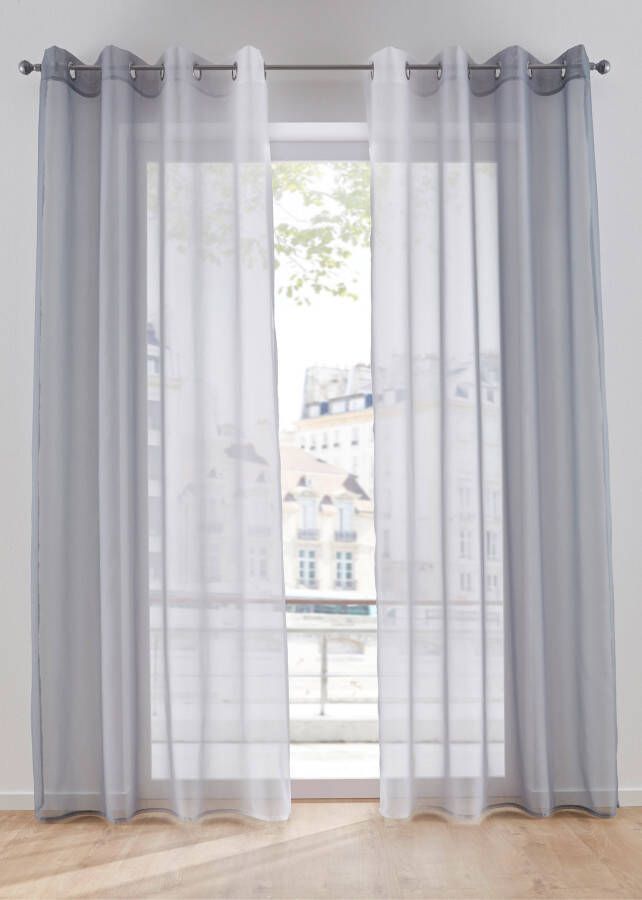 bonprix Transparant gordijn met kleurverloop(set van 2 )