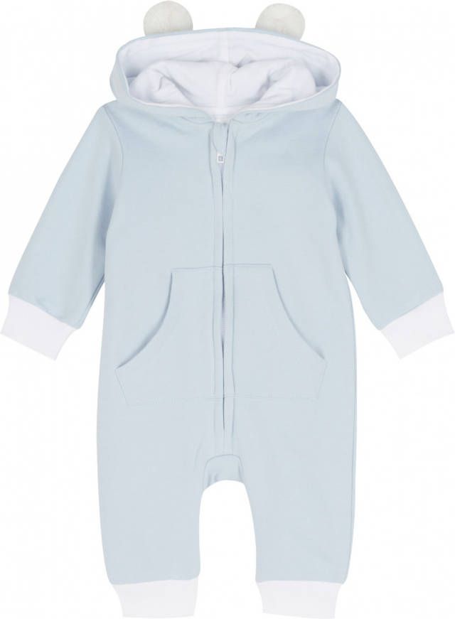 bonprix Baby sweat jumpsuit met capuchon van biologisch katoen