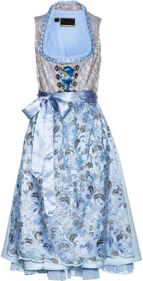 bonprix Dirndl met jacquard en schort met borduursel(2 dlg. set )