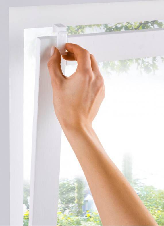 Duo rolgordijn met bloemen, apricot, 100% polyester