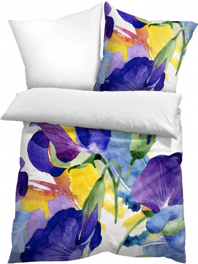 bonprix Dubbelzijdig dekbedovertrek met bloemen