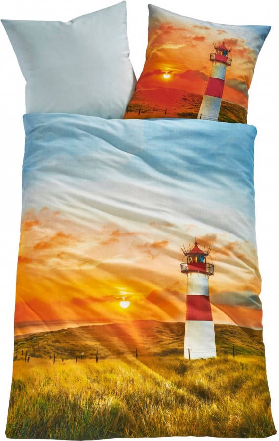 Dubbelzijdig dekbedovertrek met maritiem design, multicolor