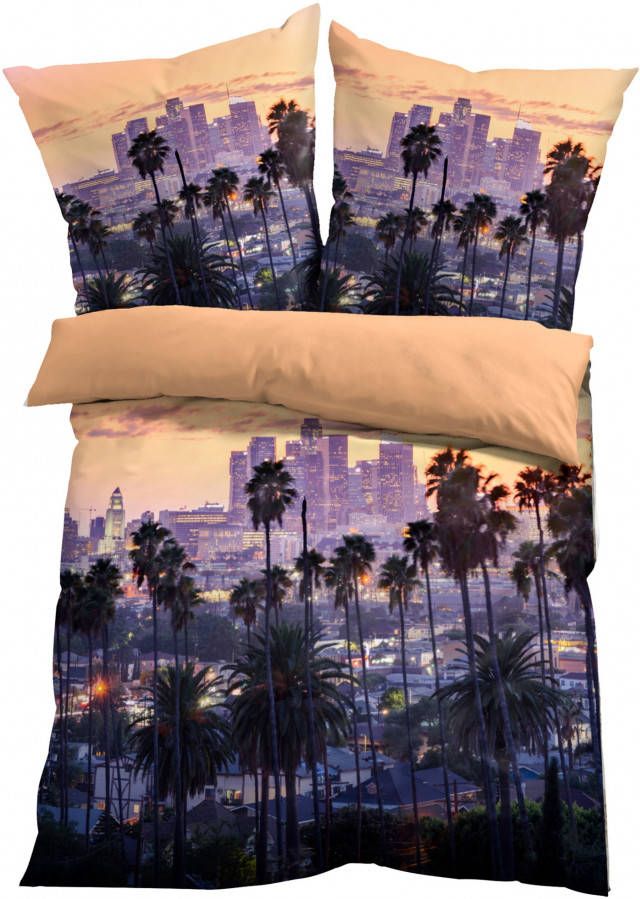 bonprix Dubbelzijdig dekbedovertrek met zonsondergang