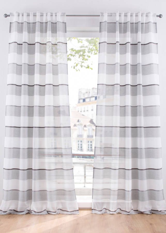 bonprix Transparant gordijn met strepen(1 stuk )