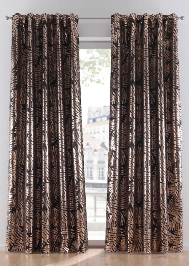 bonprix Verduisterend gordijn met glanzende print(1 stuk )