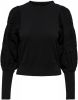 ONLY fijngebreide trui ONLMELITA met textuur zwart online kopen