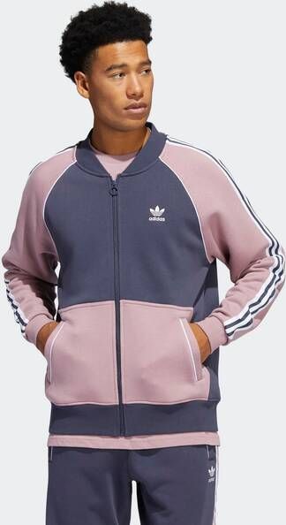 Adidas SST Fleece TT jas , Roze, Heren