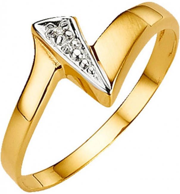 KLiNGEL Damesring Geelgoudkleur/Witgoudkleur