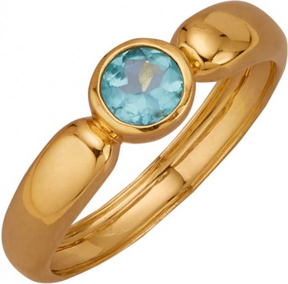 KLiNGEL Damesring met 1 apatiet Blauw