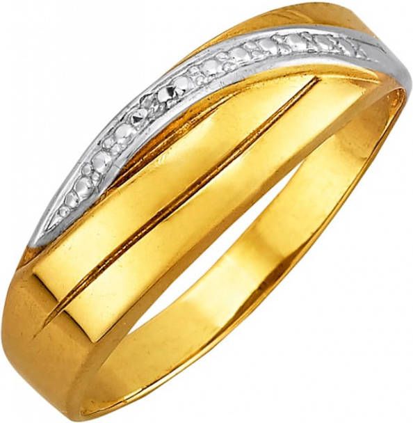 KLiNGEL Damesring met diamant Bicolor