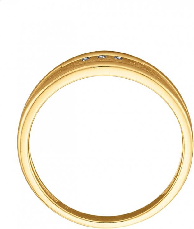 KLiNGEL Damesring met diamanten Goudkleur