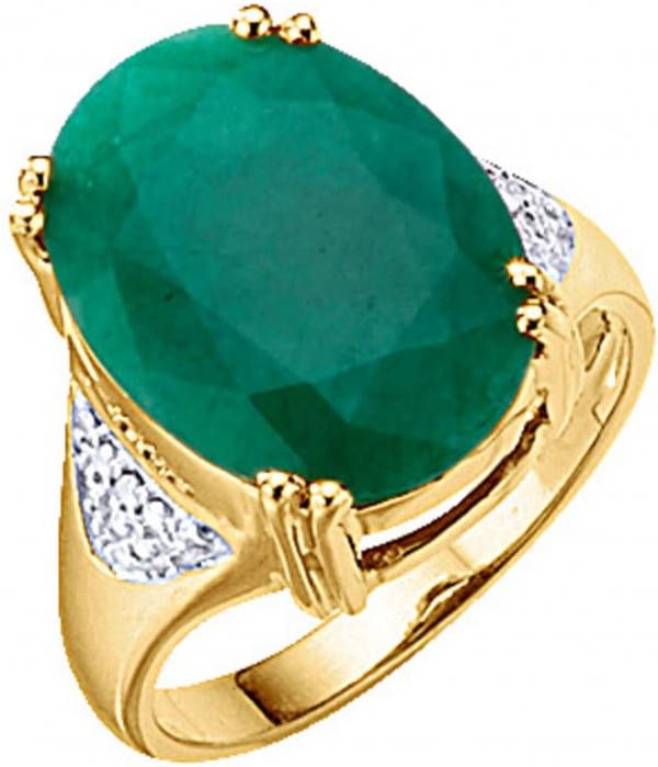 KLiNGEL Damesring met smaragd Groen