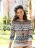 Pullover met lange mouwen in sesam/bruin gedessineerd van heine online kopen