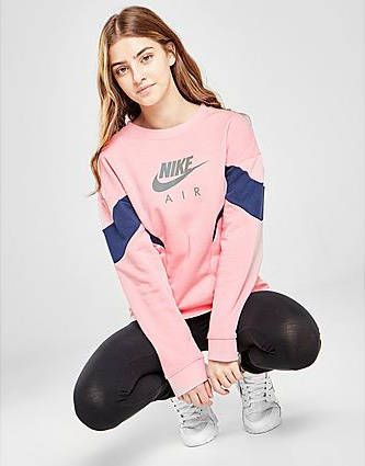 Nike Air Sweatshirt van sweatstof voor meisjes Pink Glaze/Midnight Navy