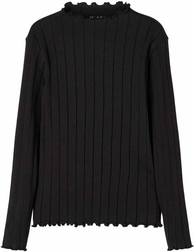 NAME IT KIDS ribgebreide top NKFNORALINA met biologisch katoen donkerblauw