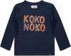 Koko Noko longsleeve met tekst en pailletten donkerblauw online kopen