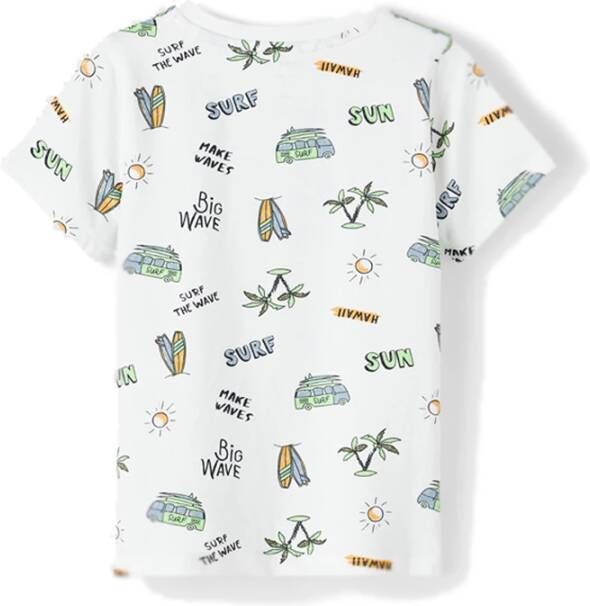 name it ! Jongens Shirt Korte Mouw -- All Over Print Katoen/elasthan