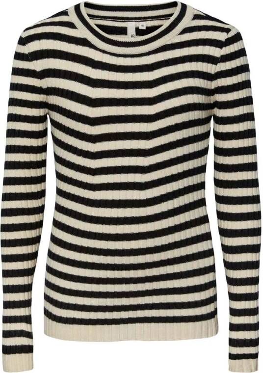 LITTLE PIECES gestreepte longsleeve LPCRISTA zwart/wit