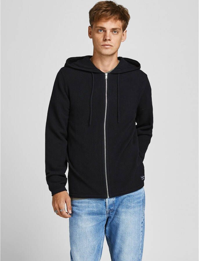 jack & jones Jjehill Knit Cardiganoos 12190154 , Zwart, Heren