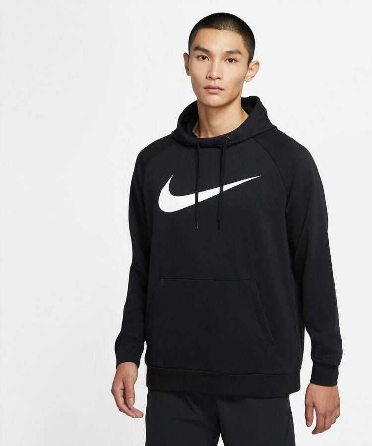 Nike Dri FIT Trainingshoodie voor heren Black/White Heren