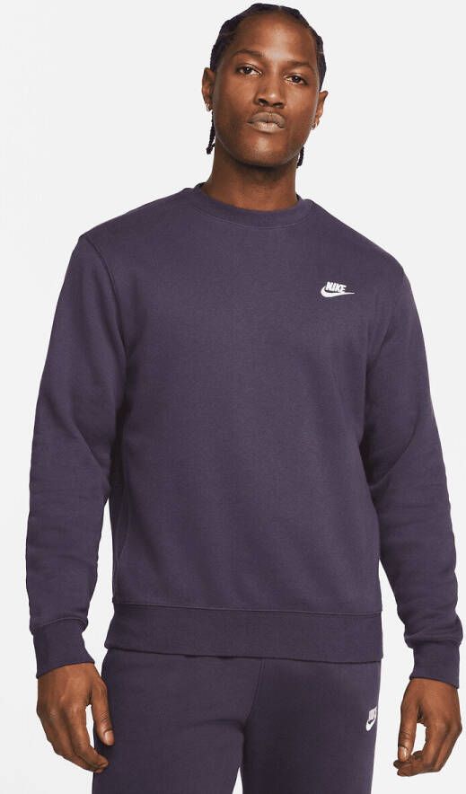 Nike Sportswear Club Fleece Shirt met ronde hals Paars