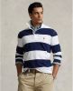 Polo Ralph Lauren trui donkerblauw/wit gestreept katoen rugby 3 knoops online kopen