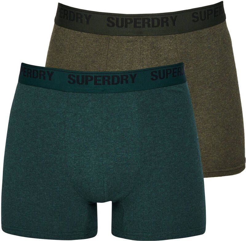 Superdry boxershort effen katoen groen