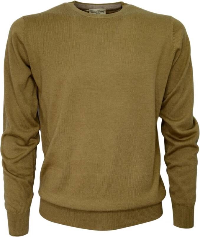 Cashmere Company Beige Crew Neck Sweater 1535 , Geel, Heren