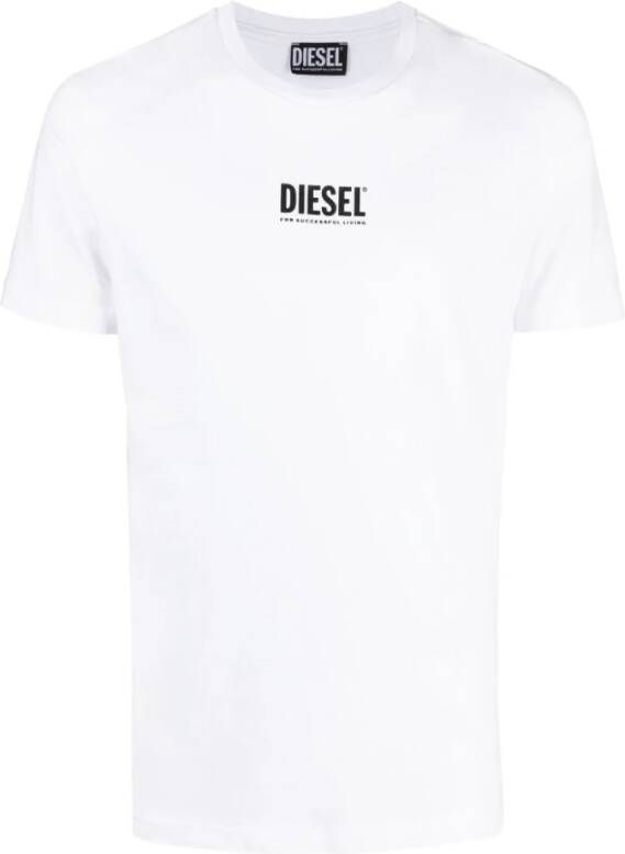 Diesel regular fit T shirt met logo wit
