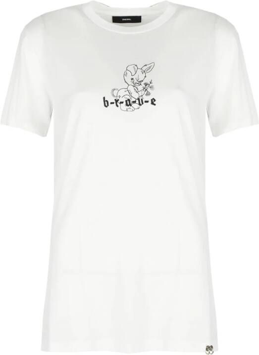 Diesel T shirt 34, t flavia , Wit, Dames