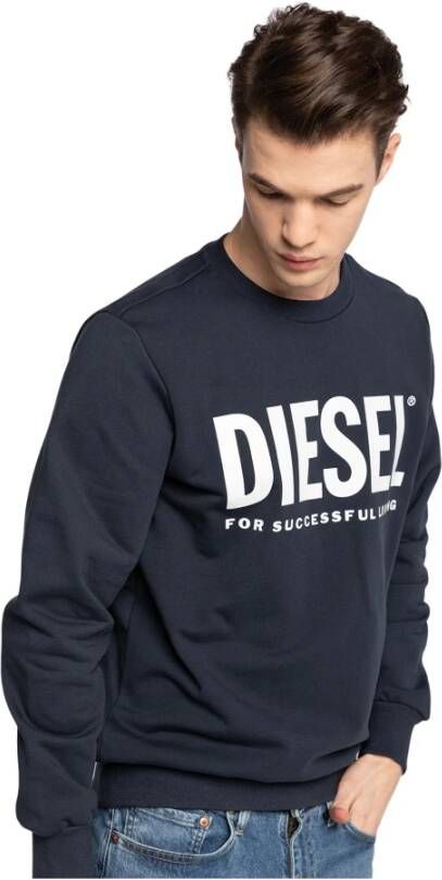 Diesel Sudadera 00Swfh 0Bawt 81E , Blauw, Heren