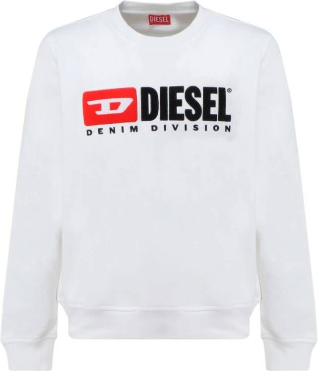 Diesel Logo embroidered sweatshirt , Wit, Heren