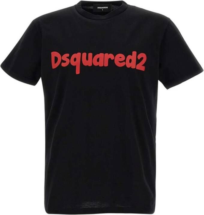 Dsquared2 T shirt with logo , Zwart, Heren