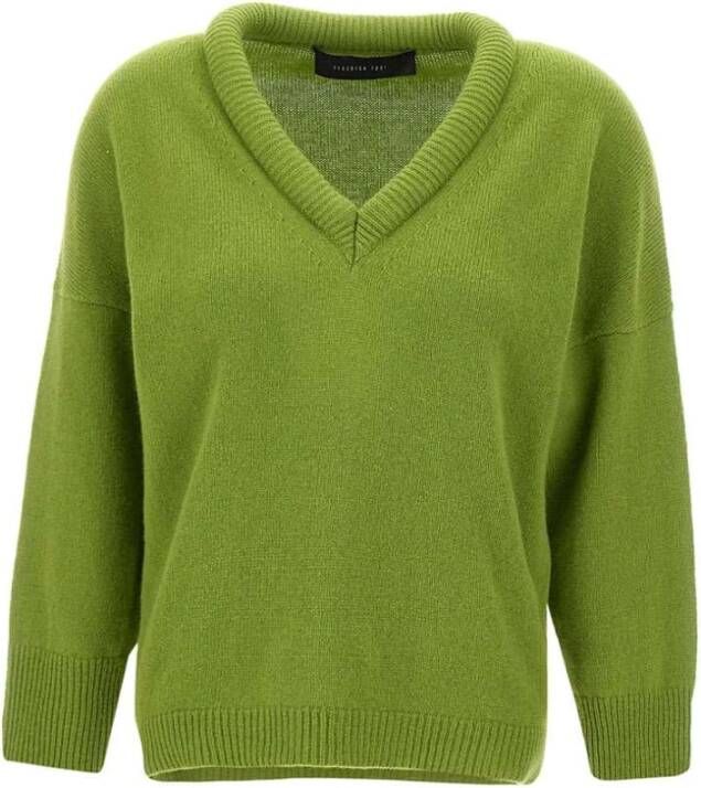 Federica Tosi V neck Knitwear , Groen, Dames