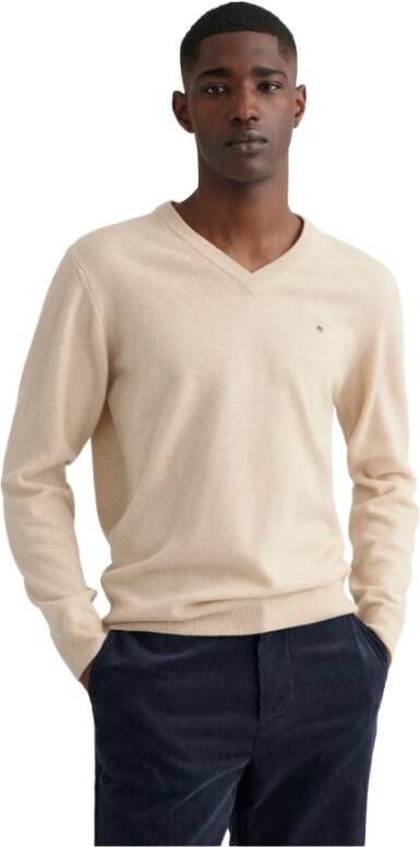Gant Pullover bruin superfine lambswool v neck 86212/295