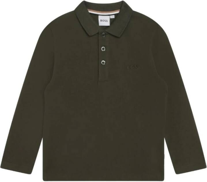 Hugo Boss Polo met lange mouwen , Groen, Heren