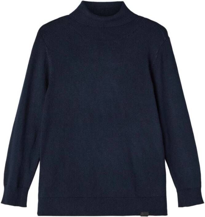 name it Mini Nmmralos LS Rollneck Knit Dark Sapphire | Freewear Blauw , Blauw, Heren