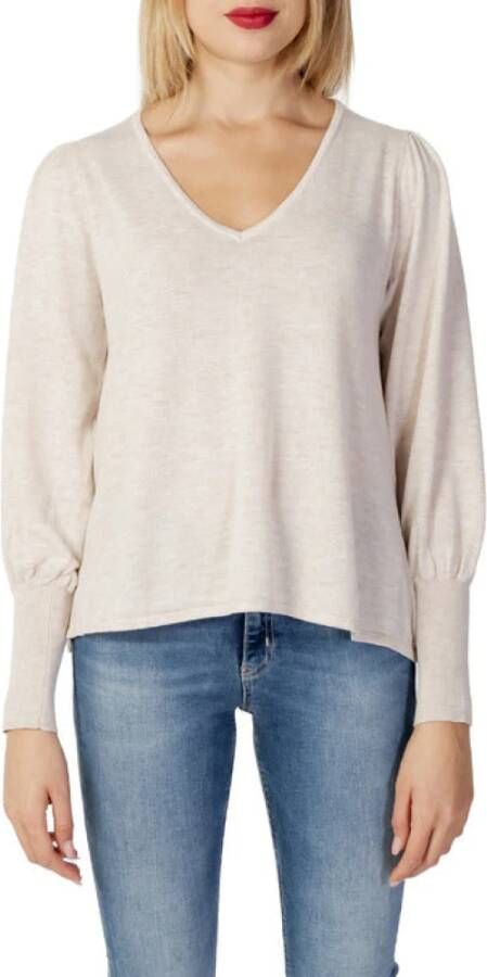 ONLY fijngebreide trui ONLMINA beige