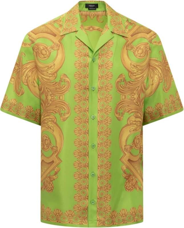 Versace Korte mouwen Overhemden Groen Heren