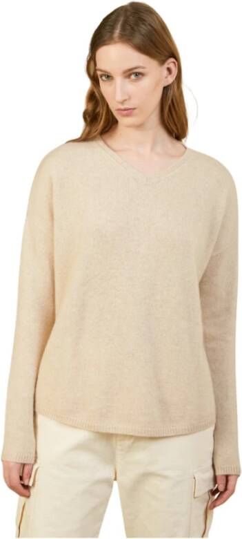 At.P.Co Ronde hals gekweek , Beige, Dames