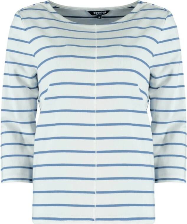 Bloomings Shirt met Ronde Hals Streep Donkerblauw Dames online kopen
