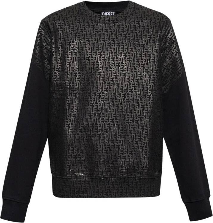 Diesel S ginn sweatshirt met logo , Zwart, Heren