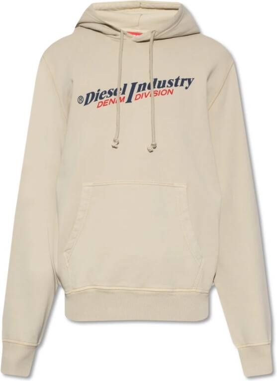 Diesel S Ginn Hood Ind hoodie met logoprint