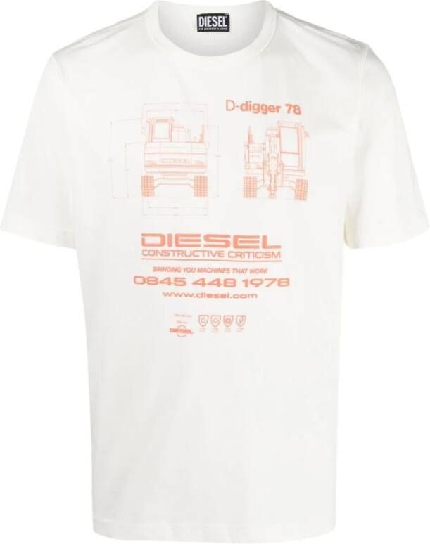 Diesel T shirts , Wit, Heren