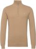 Gant Sweatshirt katoen pique halve zip 248 , Beige, Heren online kopen