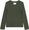 Marc O'Polo V neck knitted jumper , Groen, Dames online kopen