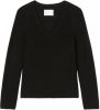 Marc O'Polo V neck knitted jumper , Zwart, Dames online kopen