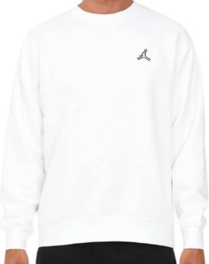 Jordan Essentials Fleecetop met ronde hals voor heren Wit